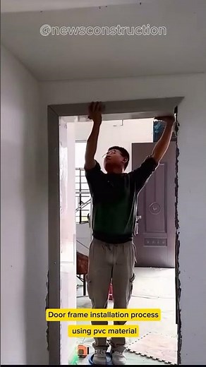 Door frame installation process using pvc material