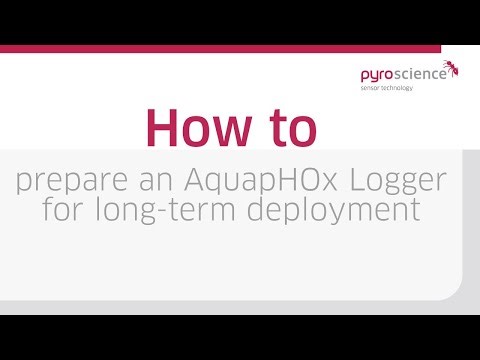 PyroWorkbench Basics: Preparation of an AquapHOx Logger for long-term deployment