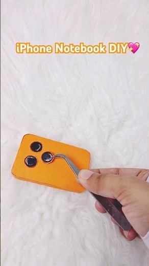 ✨️Cute phone Notebook DIY|iPhone 17 Orange notebook|Paper iPhone Notebook|School Hacks|Paper craft
