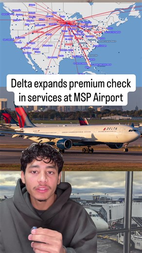 Delta expands premium check in services at MSP Airport Here’s what we know - Delta has expanded its Delta One premium check-in services to all major U.S. hubs, including MSP -This rollout is part of Delta’s effort to improve the premium travel experience -MSP travelers now have more premium options and faster check-in access -This change comes during peak holiday travel season Why this matters This matters because MSP is one of Delta’s biggest hubs, and improved premium services means better tra