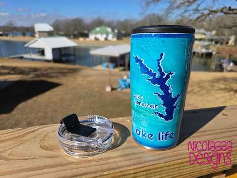 Lake Life in a Cup 💙 Filming My First Alcohol Ink Tumbler Tutorial!