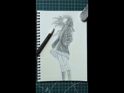 Learn how to Draw an aesthetic view of an anime girl