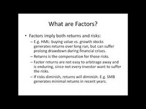 Factor Models In Practice w/Ernest Chan