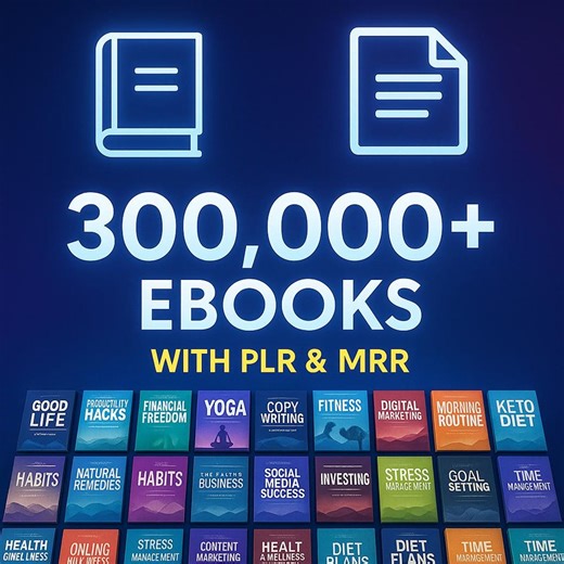 300,000 Ebooks Mega Bundle    Plr Mrr, Resellable Ebooks, Plr Ebooks Passive Income, Financial Ebooks, Best Seller Ebooks, Ebooks Self Love - Etsy