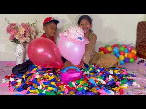 2000 Balloons Unboxing and Popping in 3 Minutes || Kids Balloon Video