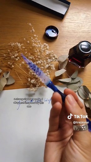 testing glass pens #glasspen #trejayne #caligraphy #fypシ | Glass Pen