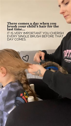 Original Aussie Detangler Hair Brushes for kids, teens & adults on Instagram: "Being a parent means celebrating growth while grieving the versions of them that fade away. The tiny hands. The sleepy cuddles. The hair-brushing moments that once felt endless. Watching them become independent is beautiful but it asks you to let go, over and over again. 🥺 So brush their hair slowly. Soak it in. One day, you’ll wish you could do it just once more. 🤍 Do your children still let you brush