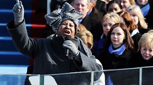 Aretha Franklin Performs at Obama Inauguration Ceremony HQ
