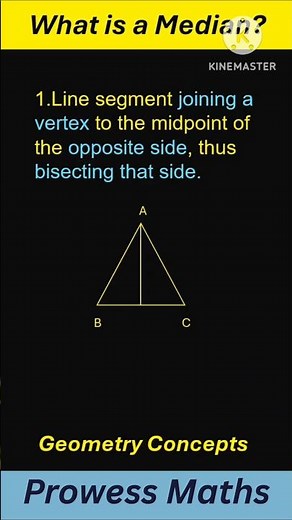 Geometry Basics: Understanding the Median #Geometry #mathtricks #maths #prowessmaths #median