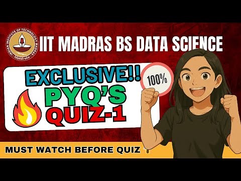 🔥MLF Quiz 1 PYQs Solved & Explained | Machine Learning Foundation | IIT Madras BS Data Science