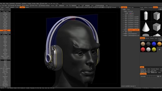 3D Coat Industrial Design Headphones - Part 2 - Headband