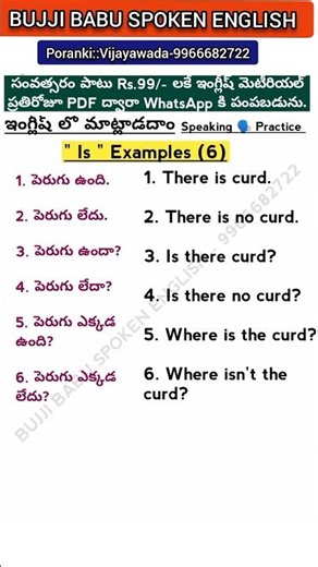 Is Examples #grammar #spokenenglish #english
