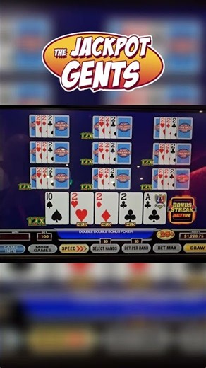 7 12X Multipliers & Dealt 3 Deuces on DDB! Let's Get Quads!