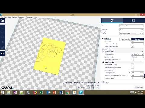 How to make a lithophane/lithograph using Cura