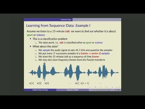 DeepLearning @ ECE-UofT - Lecture 27: Sequence Models - RNN