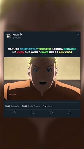 naruto completely trusted on sakura #naruto #boruto #sakura #hinata