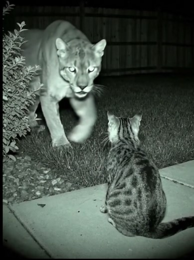 Midnight Mystery: Mountain Lion vs. Cat Encounter
