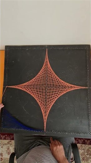geometric shape by string art