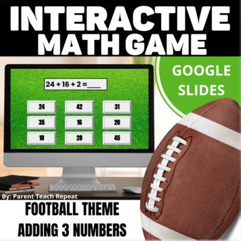 Superbowl Interactive Digital Math Game Football Addition