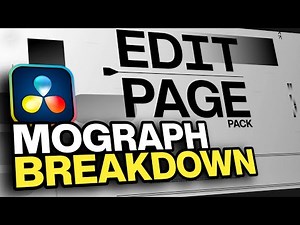 DaVinci Resolve | Mograph Breakdown | PeeJ Edit Page Pack Trailer