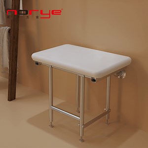 [Hot Item] Wall Mounted Stainless Steel Cushion Pad Shower Seat Folding Chair