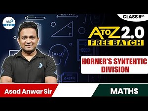 CBSE Maths: Horner's Synthetic Division Step-by-Step | Polynomials | Class 9 Maths | Asad Sir