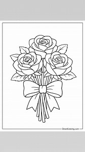 Free Rose Coloring Pages https://www.directcoloring.com/rose-coloring-pages #Rose #flower #valentine #love #coloringpages #coloringbook #freeprintables #coloring #directcoloring | Direct Coloring