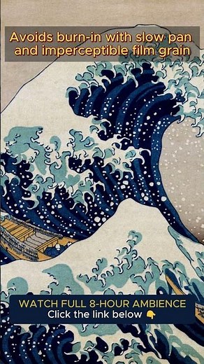 Under the Wave Off Kanagawa 🌊 | Hokusai 1831 | 8 Hour 4K Screensaver