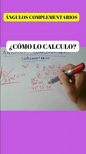 ÁNGULOS COMPLEMENTARIOS con grados minutos y segundos