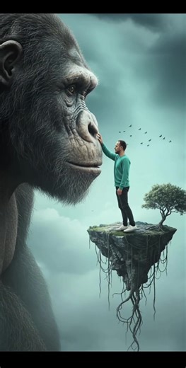 Surrealist Encounter with a Giant Primate