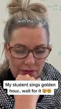 The buzzer at the end 😭❤️ #shorts | kid sings Golden Hour - JVKE for teacher