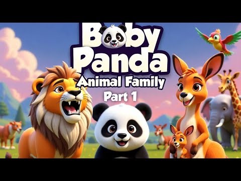 Baby Panda Animal Family 🐼🐶🐱 | Kids Learning Game Part 1