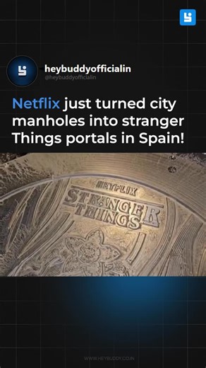 HEYBUDDY® | Creative Technology Company on Instagram: "Netflix turned one of the most ignored parts of the city into a story trigger. To launch the final season of Stranger Things, Netflix partnered with Telefónica / Movistar to transform real manhole covers across 16 Spanish cities into portals to the Upside Down. What people usually step over without a thought suddenly became a reminder that this world has hidden gateways beneath our feet. Created by CYW, the campaign proves that the most powe