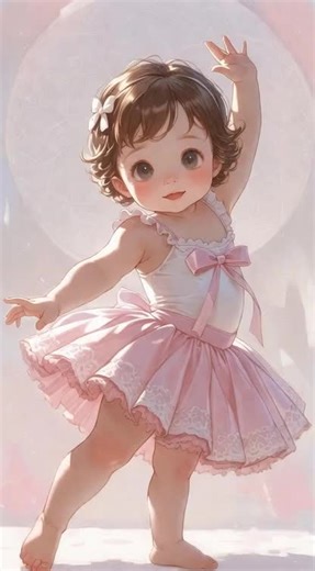 cute little ballet baby girl