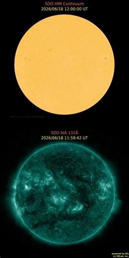 태양 전면 HMI-AIA 주간 동영상 (solar full-disk HMI-AIA movie : 2026. 6. 15 ~ 6. 21) #sun#solar#태양#SDO#UV