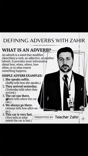 adverb definition and examples. #learningenglish #vocabulary