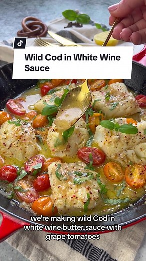 Delicious Wild Cod with Grape Tomatoes Recipe