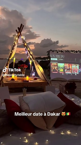 Netflix & Chill sous les étoiles 🎬🍿✨ DM ou whatsapp pour vos moments à deux 🌹 📲 221 771707465 #DateDakar #DecoRomantique #Surpriseanniversaire #Mariage