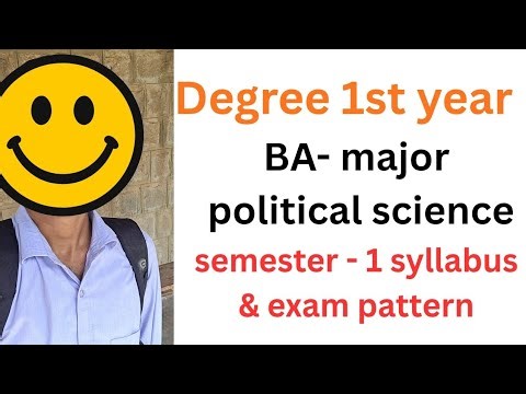 Degree 1st year BA major political science semester 1 syllabus and exam|degree ubdates