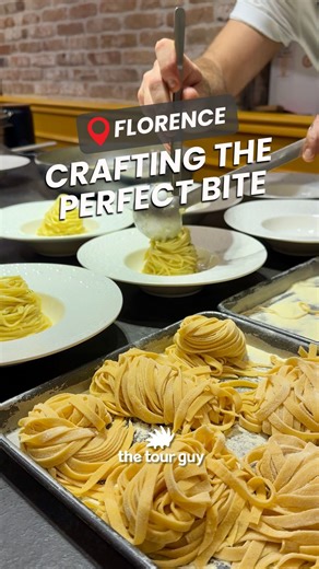 The Tour Guy on Instagram: "Date night in Florence, but make it unforgettable. 🍝🍷 We swapped the usual dinner reservation for a hands-on pasta and wine experience we found through The Tour Guy, and it was easily one of the best decisions we’ve made all year. After living in Italy for a year, I had never taken a pasta class. That changed fast. Chef Simone walked us through three handmade pastas, and yes, it’s surprisingly simple. Flour, eggs, a little technique, and maybe a glass or two of pros