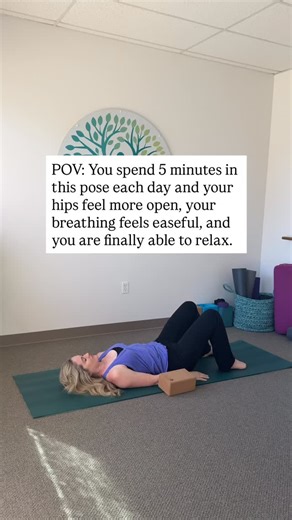 It’s amazing what 5 minutes can do. Supported Bridge is one of those “ahhh” poses that works quietly in the background…opening the hips, calming the breath, and signaling safety to your nervous system. You don’t need to do much. Just set up your support (a block or bolster under your sacrum), let your body rest, and breathe. Save this one for when you need a quick reset. | Lifelong Yoga with Mikah | Facebook