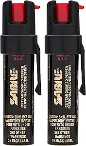 POLICE MAGNUM Pepper Spray Self Defense- Running Safety Gear - Jogging - Walking at Night- Made in The USA (2 Pack 1/2oz Joggers)