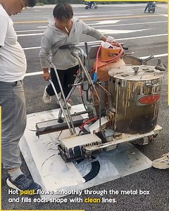 434K views · 342 reactions | Perfect Stencil Marking Using Machine. #RoadWork #LineMarking | Jogi Jokes | Facebook