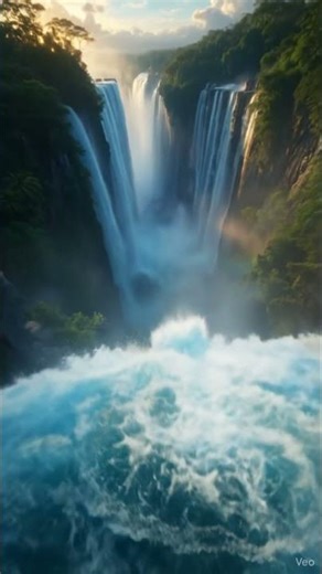 Jumping Off a MASSIVE Waterfall 🌊 | 4-Second Free Fall! #viral