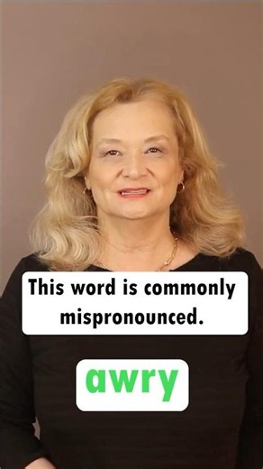 How to pronounce "awry"