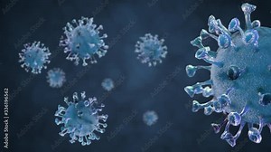 Covid-19 Illustration - 3D Render of Realistic Virus