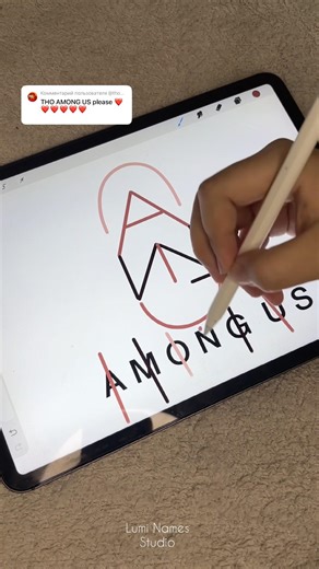 I turned Among Us into a logo 😍 Like & subscribe for more ✨ #logo #aesthetic #logodesign #shorts