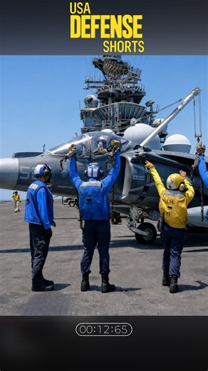 AV-8B Harrier Fighter Jet Take Off From USS Kearsarge (LHD 3)