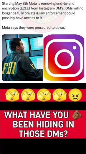 DMs Will No Longer Be Fully Private and Law Enforcement Will Be Able to See them Starting May 8th 🙂