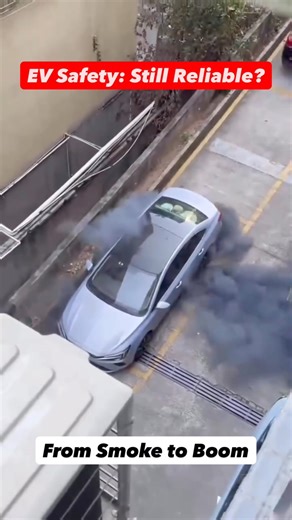 Vijay baisoya on Instagram: "BYD Electric Car Blast Caught on Camera This footage captures a serious safety incident involving a BYD electric vehicle, where light smoke turned into heavy fumes and ultimately resulted in an explosion. Such events underline the need for stricter thermal management, improved battery protection systems, and transparent safety standards across the EV industry. While electric mobility is progressing rapidly, real-world cases like these remind us that safety cannot be 
